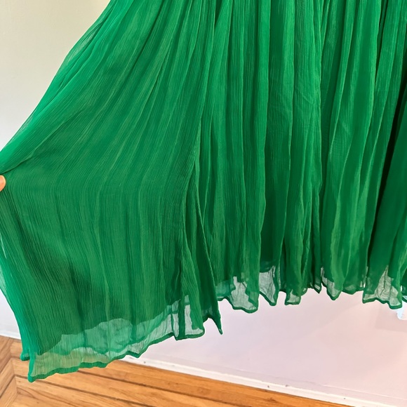 Anthropologie HD in Paris green spaghetti strap midi dress Size 12 petite - Picture 4 of 9